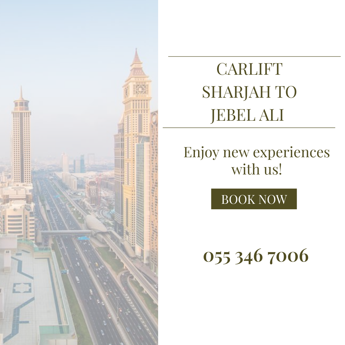 carlift Sharjah to Jebel Ali