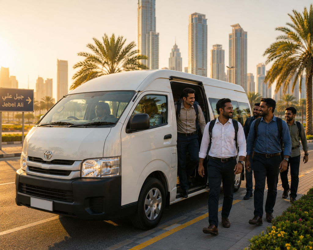 Daily worker using car lift to Jebel Ali Freezone from Sharjah